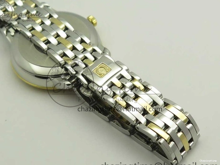 0523 Attractive De Ville Prestige Ladies 32.7mm SS MKF 1:1 Best Edition White Dial Roman Markers on SS YG Bracelet MIYOTA 7965